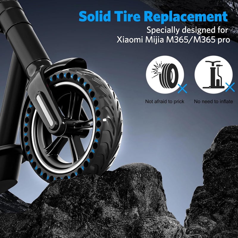Cooryda 8.5'' Solid Tires for Electric Scooter, 50/75-6.1 Tire Replacement for Xiaomi Pro 2/M365/1S/Gotrax GXL V2/XR/APEX, 8 1/2'' Replacement Tires - Image 4
